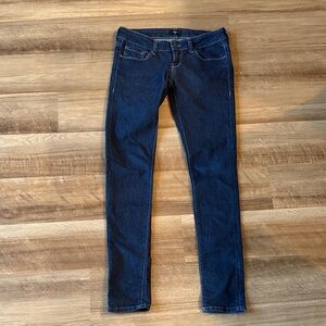 Aqua Dark Blue Women's Skinny Jeans